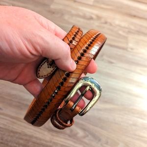 Vintage western leather belt 40